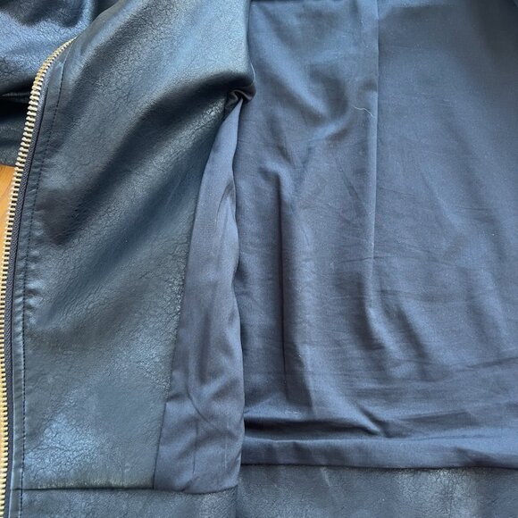 Michael Kors black faux leather jacket size M - Picture 8 of 9